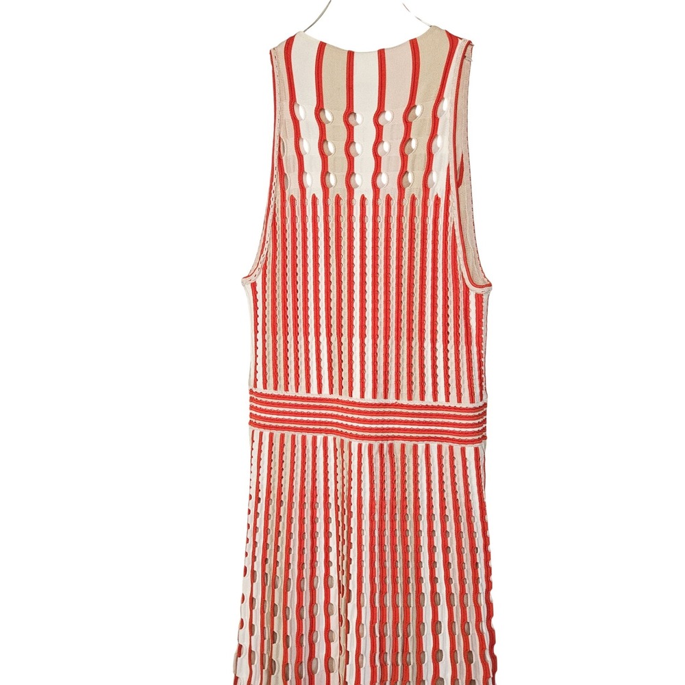 JONATHAN SIMKHAI Nash Midi Dress in Flame Multi Large NEW Retro - Picture 10 of 11